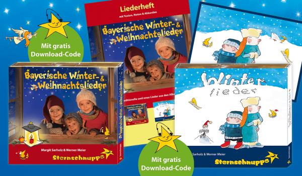 Bairische Winterlieder, bayerische Weihnachtslieder auf CD mit Liederheft 