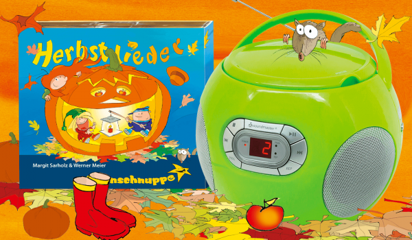 Kinder-CD-Player mit Herbstlieder-Kinderlieder-Album 